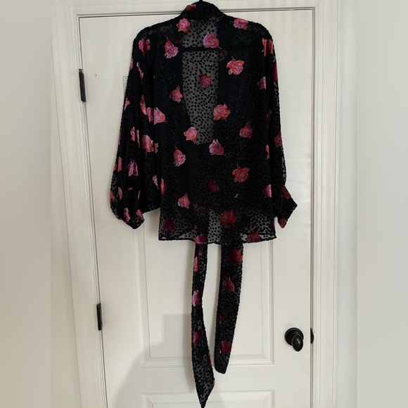 Free People Allure Velvet Tie Front Kimono - Picture 3 of 6
